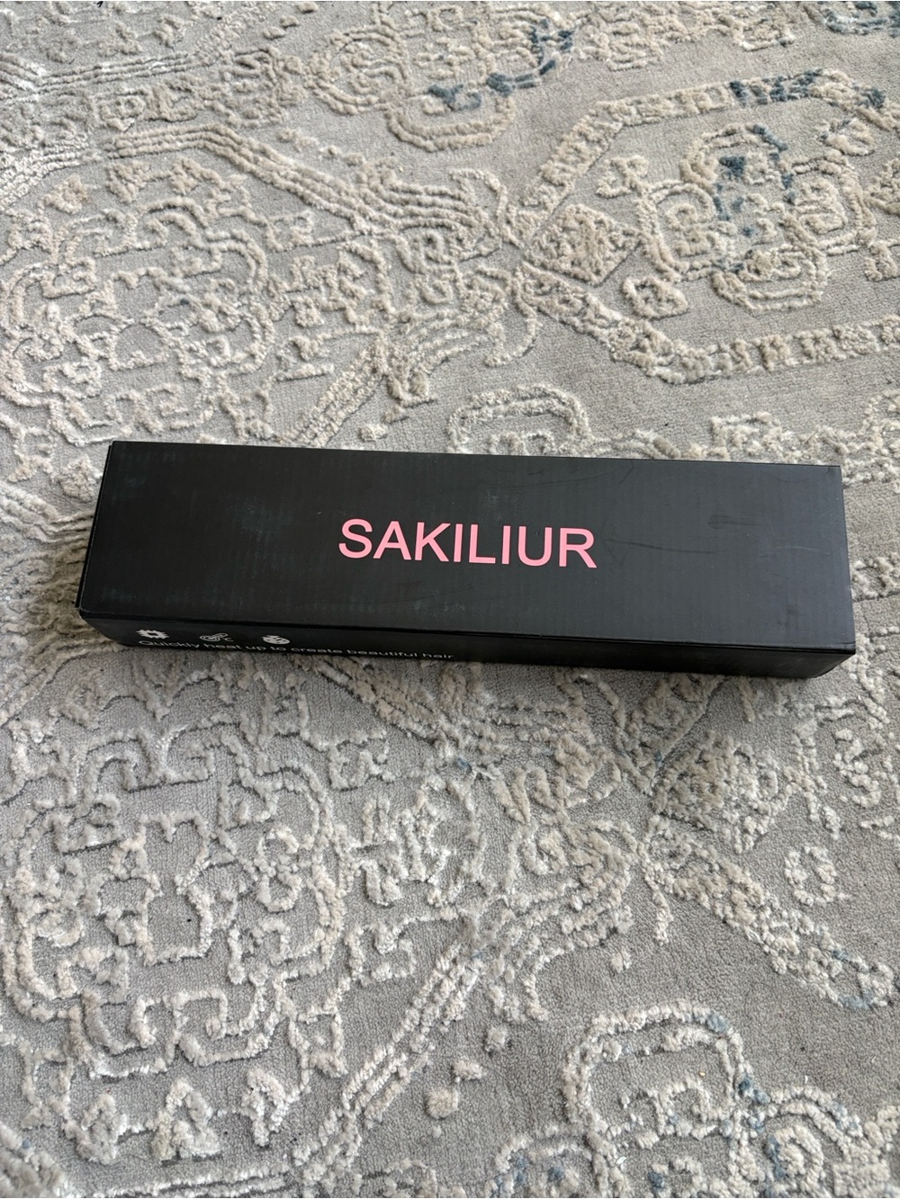 Sakiliur Black Hair Styling Tool Box with Pink Logo